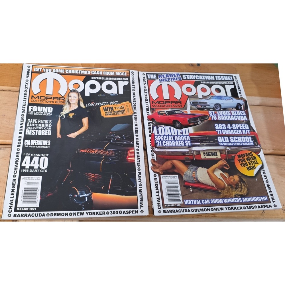 Mopar Collector's Guide Magazines October 2020 + January 2021 - Lot of 2